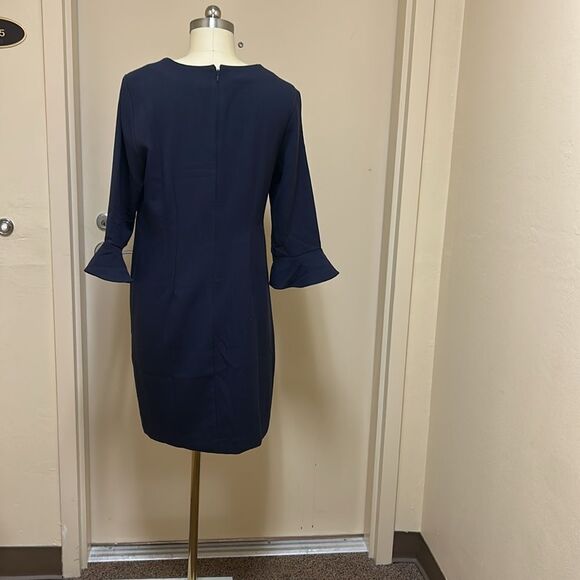 Ann Taylor Elegant Navy Blue Dress - Picture 3 of 12